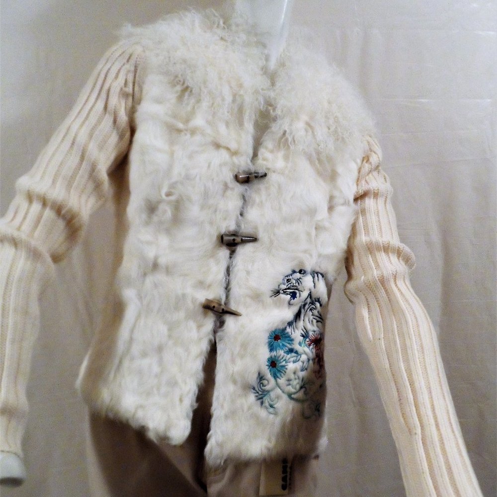 D IBARI JACKET FUR/MERINO -GERMANY NWT